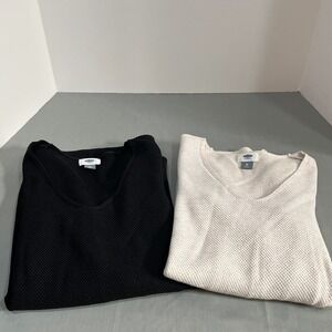Old Navy Sweaters‎ Women XS Black Cream V-Neck Long Sleeve Pullover Bundle of 2